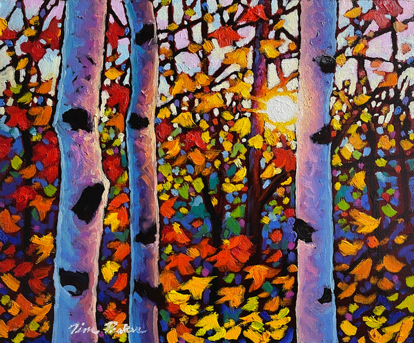 *ORIGINAL OIL* Autumn Colourburst 10" by 12"