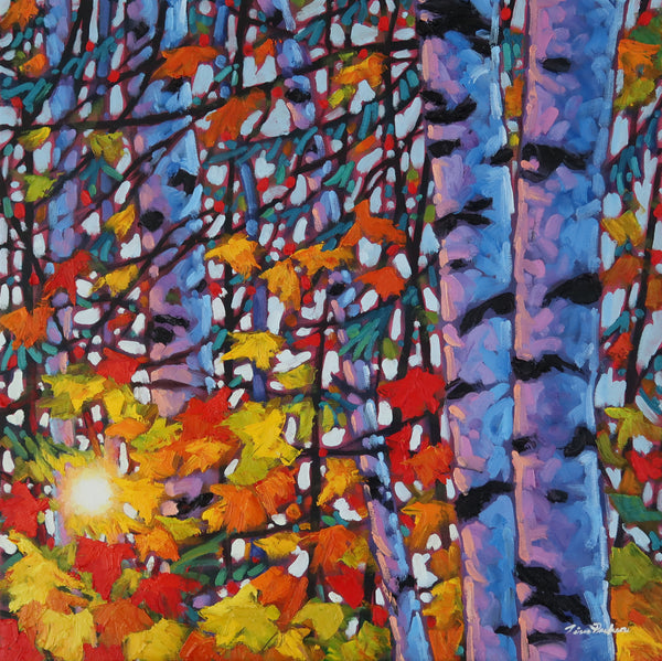 *ORIGINAL OIL* Birch Bonanza 24" by 24"