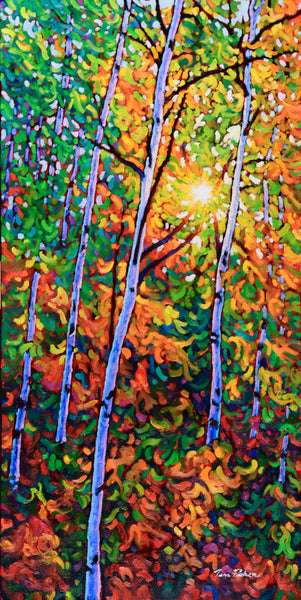 *ORIGINAL OIL* A Blaze of Beauty 15" by 30"