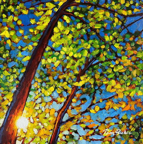 *ORIGINAL OIL* Emerald Sparkle 10" by 10"