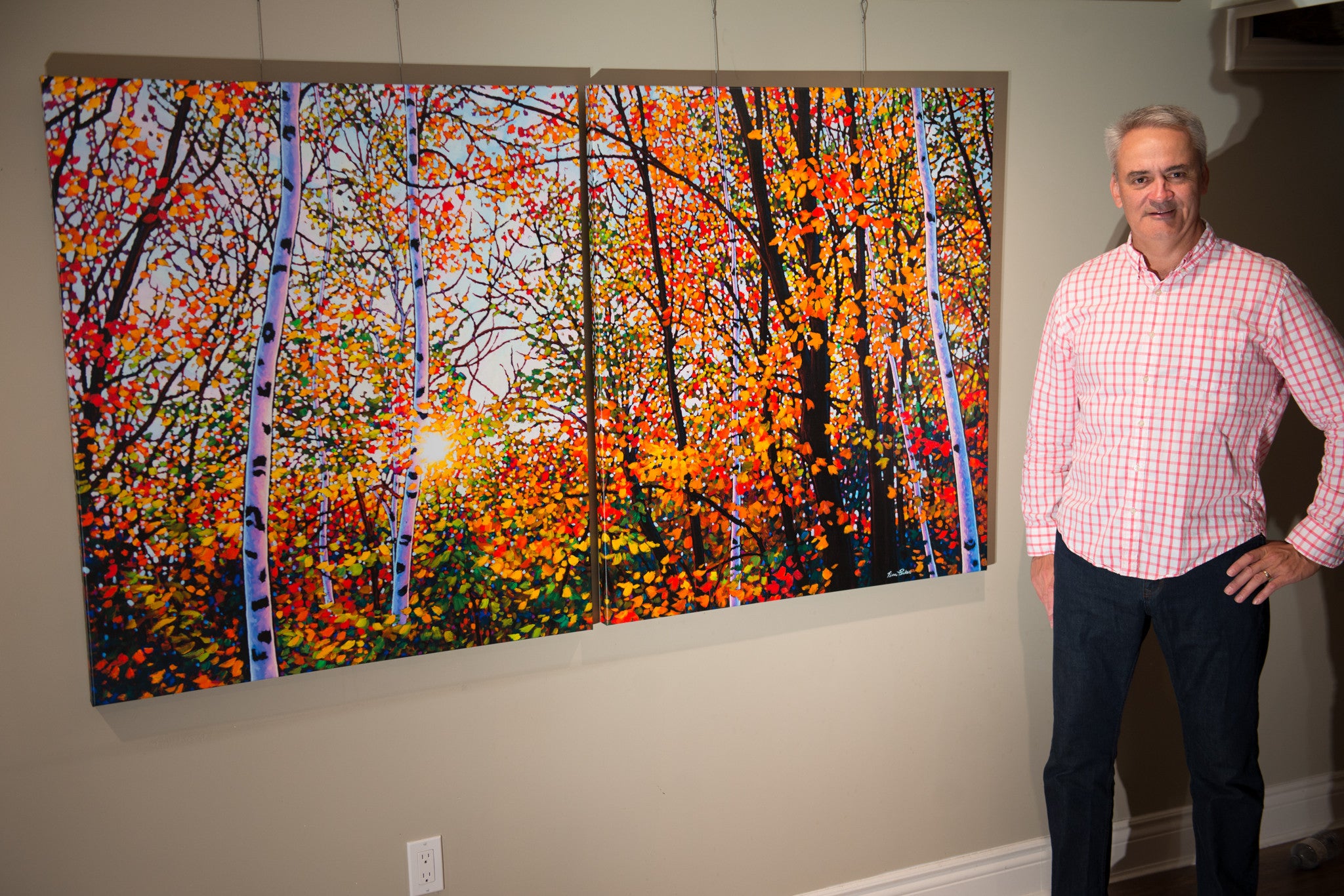 Shall We Dance 30" by 52.5", 36" by 62", and 43" by 76" Diptych