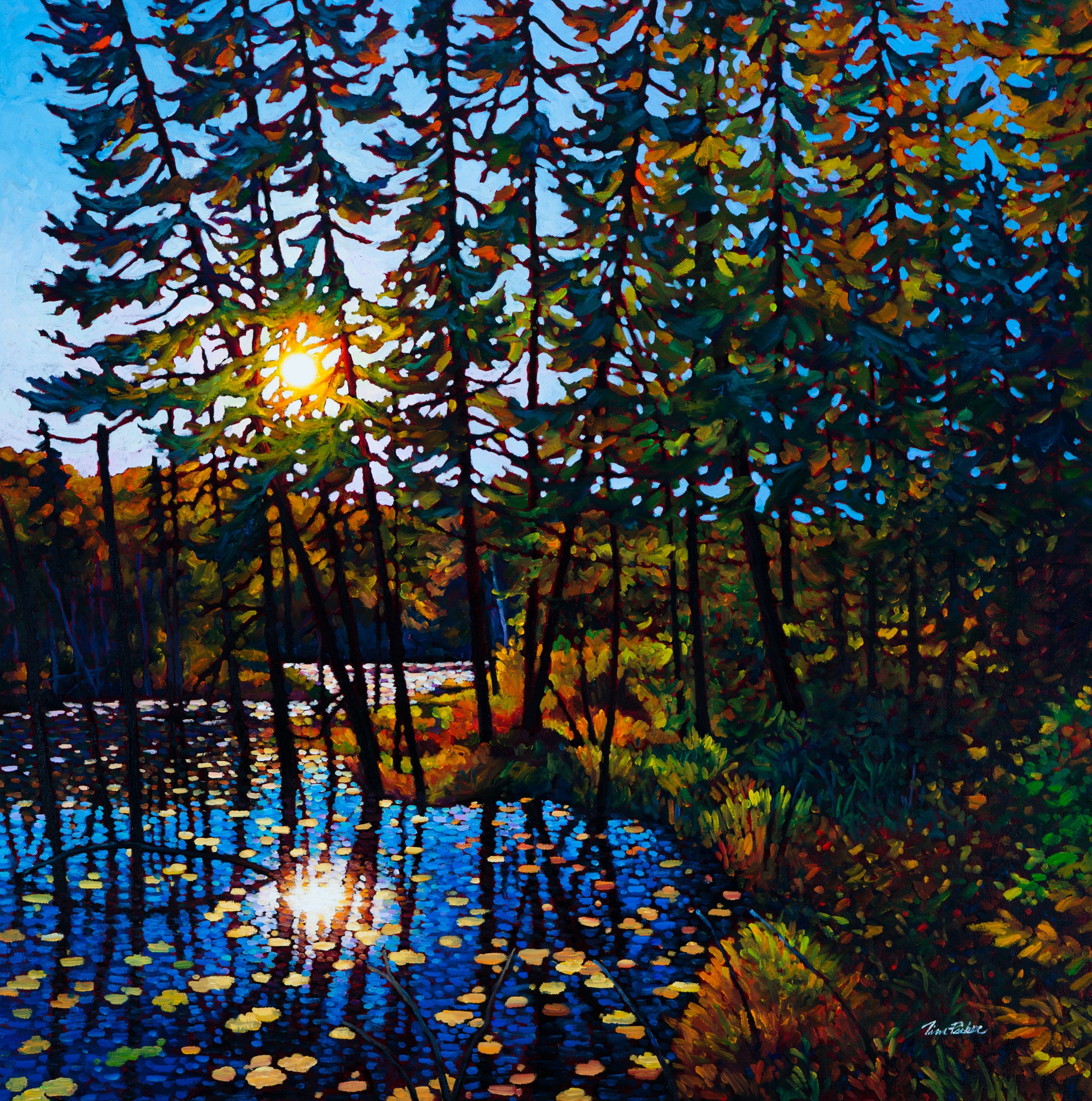 End of Day, Trapper's Trail - Available at 8" by 8", 12" by 12" and 16" by 16"